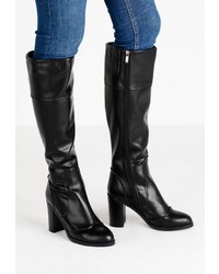 Черные кожаные сапоги от LOST INK