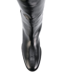 Черные кожаные сапоги от Saint Laurent