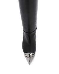 Черные кожаные сапоги от Casadei