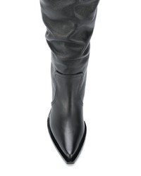 Черные кожаные сапоги от Barbara Bui