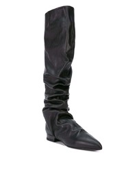 Черные кожаные сапоги от Jil Sander