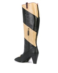 Черные кожаные сапоги от Gucci