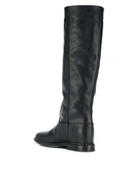 Черные кожаные сапоги от Via Roma 15