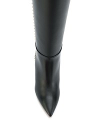 Черные кожаные сапоги от Valentino