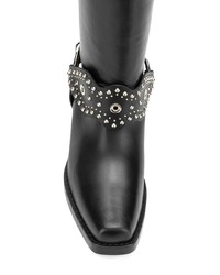 Черные кожаные сапоги от RED Valentino