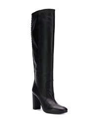 Черные кожаные сапоги от Via Roma 15