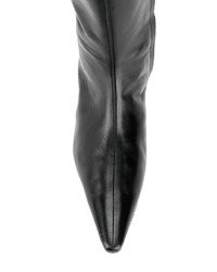 Черные кожаные сапоги от Dorateymur