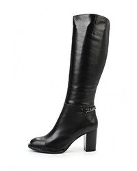 Черные кожаные сапоги от Valley