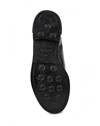 Черные кожаные сапоги от Vitacci