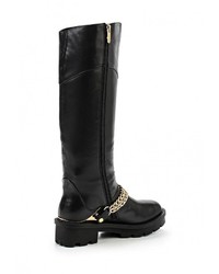 Черные кожаные сапоги от Vitacci