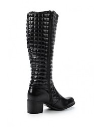 Черные кожаные сапоги от Wellspring