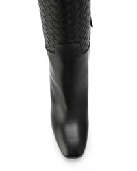 Черные кожаные сапоги от Bottega Veneta