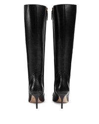 Черные кожаные сапоги от Gucci