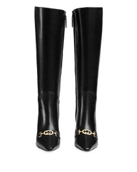 Черные кожаные сапоги от Gucci