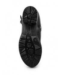 Черные кожаные сапоги от Спартак