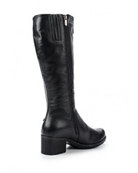 Черные кожаные сапоги от Спартак