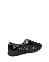 Женские черные кожаные слипоны от Anesia