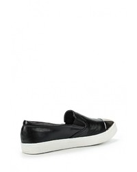 Женские черные кожаные слипоны от Anesia