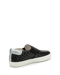 Женские черные кожаные слипоны от Ash