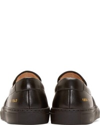 Мужские черные кожаные слипоны от Tim Coppens