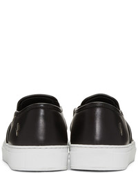 Мужские черные кожаные слипоны от Neil Barrett