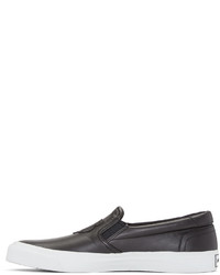 Мужские черные кожаные слипоны от Kenzo