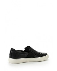 Женские черные кожаные слипоны от Bronx