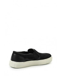 Женские черные кожаные слипоны от Bronx