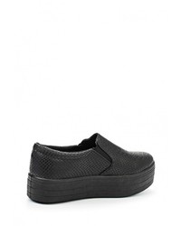 Женские черные кожаные слипоны от Catherine