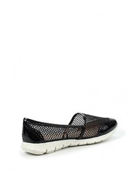 Женские черные кожаные слипоны от Catisa