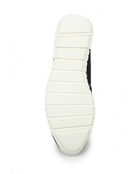 Женские черные кожаные слипоны от Catisa