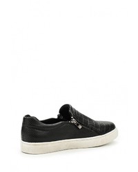 Женские черные кожаные слипоны от Chasse