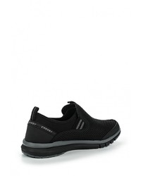 Мужские черные кожаные слипоны от Crosby