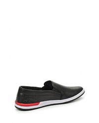 Мужские черные кожаные слипоны от Dino Ricci Trend