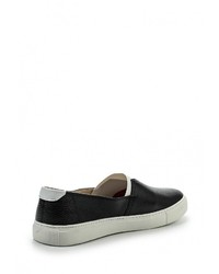 Мужские черные кожаные слипоны от Dino Ricci Trend