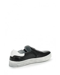 Мужские черные кожаные слипоны от Dino Ricci Trend