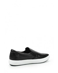 Женские черные кожаные слипоны от DKNY Active