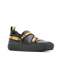 Мужские черные кожаные слипоны от Fendi