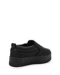 Женские черные кожаные слипоны от Gisicode