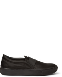 Мужские черные кожаные слипоны от Acne Studios