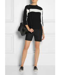 Женские черные кожаные слипоны от Miu Miu