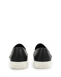 Женские черные кожаные слипоны от LOST INK