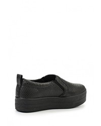 Женские черные кожаные слипоны от Malien