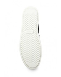 Женские черные кожаные слипоны от Mango