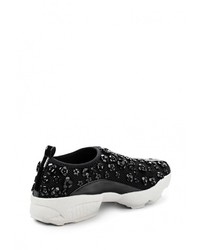 Женские черные кожаные слипоны от Mango