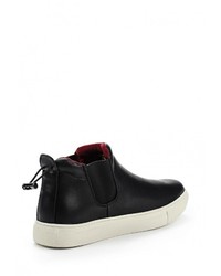 Женские черные кожаные слипоны от Patrol