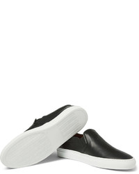 Мужские черные кожаные слипоны от Common Projects