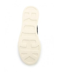 Женские черные кожаные слипоны от Rock Spring