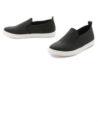 Женские черные кожаные слипоны от Splendid