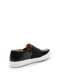 Женские черные кожаные слипоны от Selected Femme